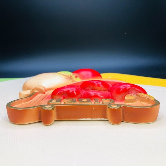 Vintage 1983 Miller Studio CIDER Chalkware Wall Hanging Plaque with Hooks - Picture 6 of 10